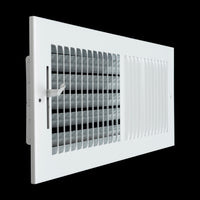 Fits 14x6 Duct Opening 2 WAY Steel Air Supply Diffuser by Handua | Register Vent Cover Grille for Sidewall and Ceiling | White | Outer Dimensions: 15.75" X 7.75"