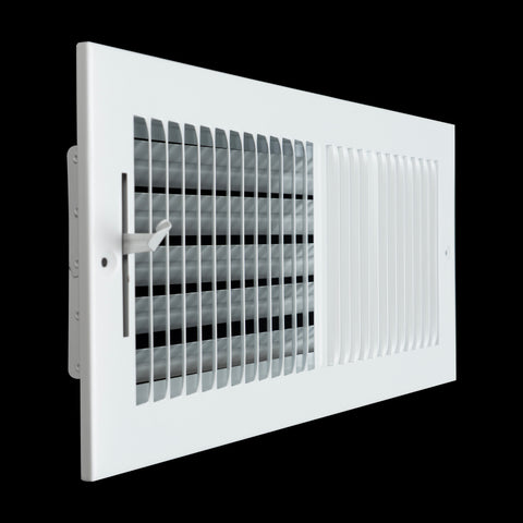 Fits 16x6 Duct Opening 2 WAY Steel Air Supply Diffuser by Handua | Register Vent Cover Grille for Sidewall and Ceiling | White | Outer Dimensions: 17.75" X 7.75"