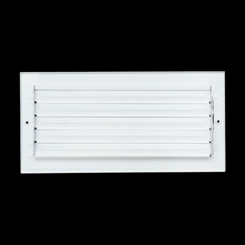 14x6 Duct Opening | 2 WAY Steel Air Supply Diffuser for Sidewall and Ceiling | White | Outer Dimension: 15-3/4"W X 7-3/4"H