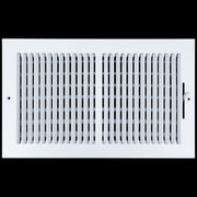 14 x 8-inch White Steel flat stamped supply register, front view