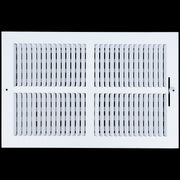 16 x 10-inch White Steel flat stamped supply register, front view