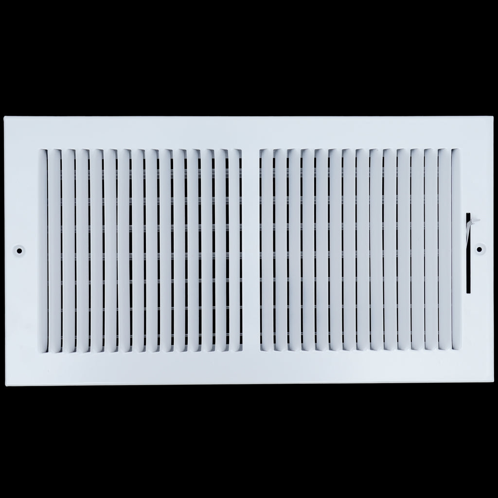 16 X 8 Duct Opening | 2 WAY Steel Air Supply Diffuser for Sidewall and Ceiling