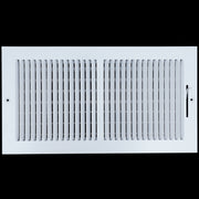 16 x 8-inch White Steel flat stamped supply register, front view