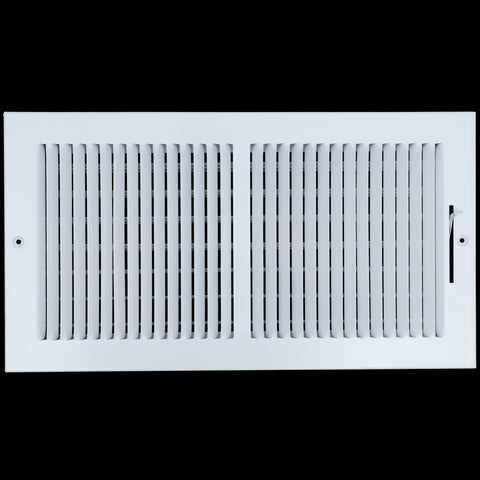 16 X 8 Duct Opening | 2 WAY Steel Air Supply Diffuser for Sidewall and Ceiling