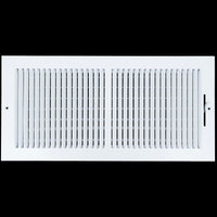 airgrilles 18 x 8 duct opening   2 way steel air supply diffuser for sidewall and ceiling hnd-asg-wh-2way-18x8 764613097702 - 1