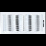 18 x 8-inch White Steel flat stamped supply register, front view
