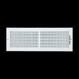 20x6 2-Way White Steel Air Supply Register, Directional Register Vent Cover for Sidewall Or Ceiling