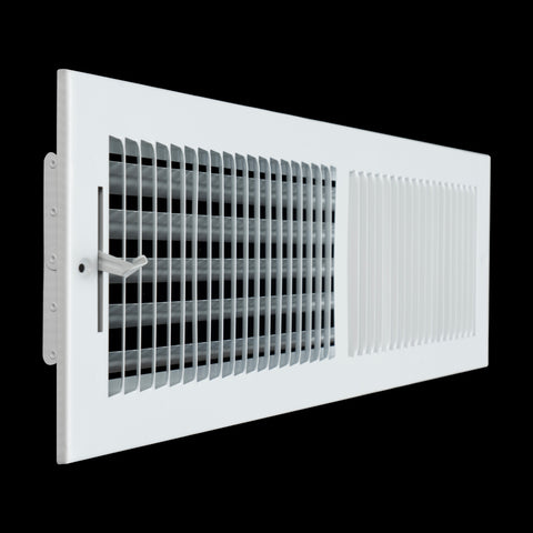 Fits 20x6 Duct Opening 2 WAY Steel Air Supply Diffuser by Handua | Register Vent Cover Grille for Sidewall and Ceiling | White | Outer Dimensions: 21.75" X 7.75"