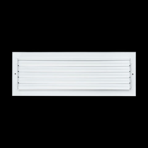 20x6 Duct Opening | 2 WAY Steel Air Supply Diffuser for Sidewall and Ceiling | White | Outer Dimension: 21-3/4"W X 7-3/4"H