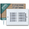 Steel Air Supply Diffuser 2 WAY | White Vent Cover Grille for Sidewall and Ceiling