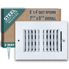 Steel Air Supply Diffuser 2 WAY | White Vent Cover Grille for Sidewall and Ceiling