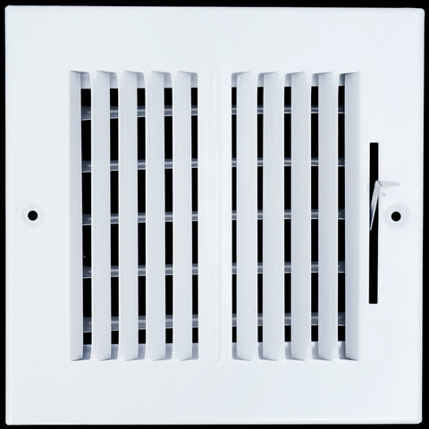 6 X 6 Duct Opening | 2 WAY Steel Air Supply Diffuser for Sidewall and Ceiling