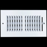 8 X 4 Duct Opening | 2 WAY Steel Air Supply Diffuser for Sidewall and Ceiling