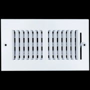8 x 4-inch White Steel flat stamped supply register, front view