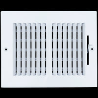 8 X 6 Duct Opening | 2 WAY Steel Air Supply Diffuser for Sidewall and Ceiling