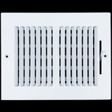 8 X 6 Duct Opening | 2 WAY Steel Air Supply Diffuser for Sidewall and Ceiling