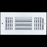 10 X 4 Duct Opening | 3 WAY Steel Air Supply Diffuser for Sidewall and Ceiling