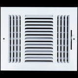 10 X 8 Duct Opening | 3 WAY Steel Air Supply Diffuser for Sidewall and Ceiling