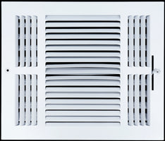 airgrilles 12 x 10 duct opening  -  3 way steel air supply diffuser for sidewall and ceiling hnd-asg-wh-3way-12x10 764613097559 - 1
