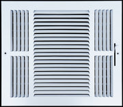 14 x 12-inch White Steel flat stamped supply register, front view