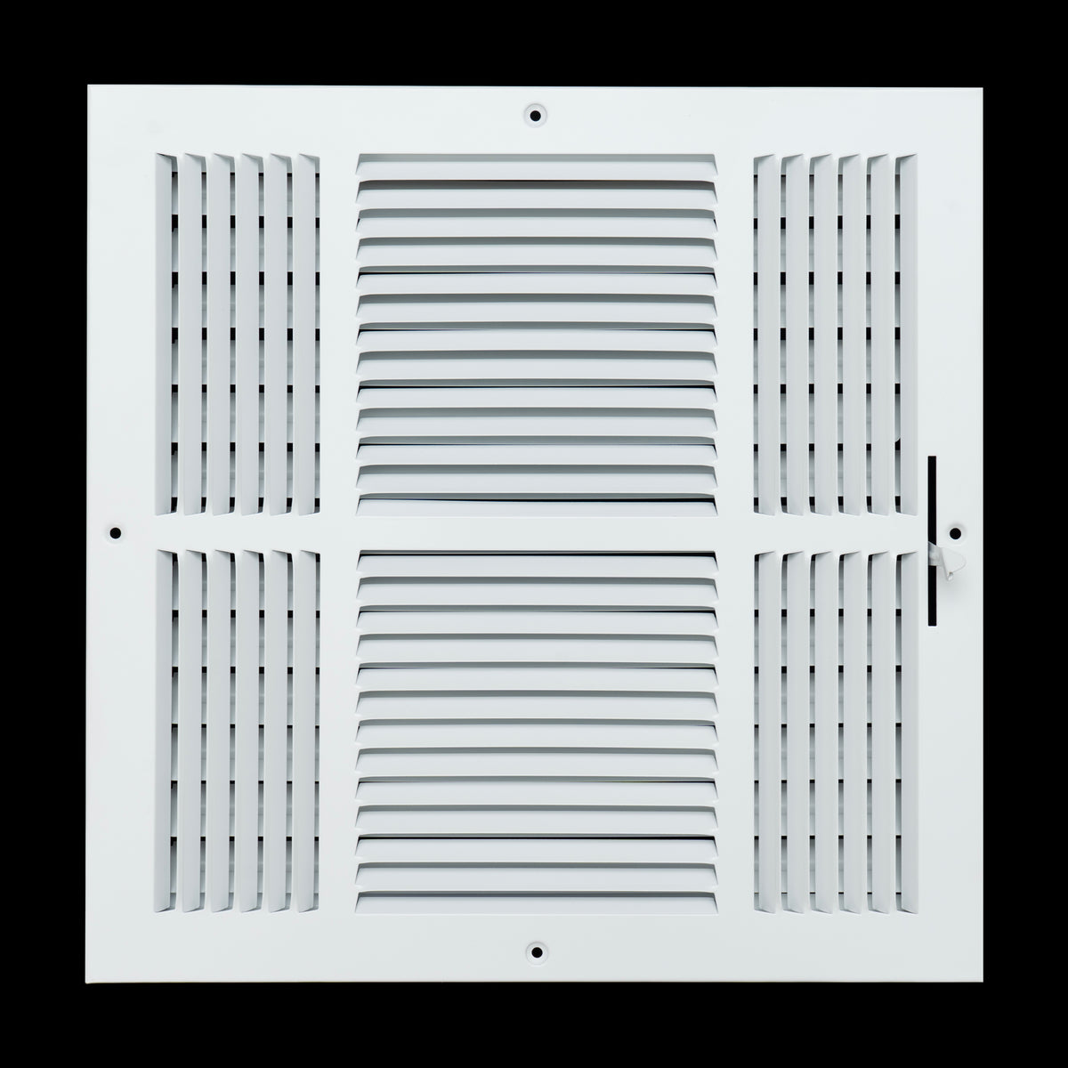 Fits 14x14 Duct Opening 3 WAY Steel Air Supply Diffuser by Handua | Register Vent Cover Grille for Sidewall and Ceiling | White | Outer Dimensions: 15.75" X 15.75"