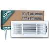 Steel Air Supply Diffuser 3 WAY | White Vent Cover Grille for Sidewall and Ceiling