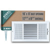 Steel Air Supply Diffuser 3 WAY | White Vent Cover Grille for Sidewall and Ceiling
