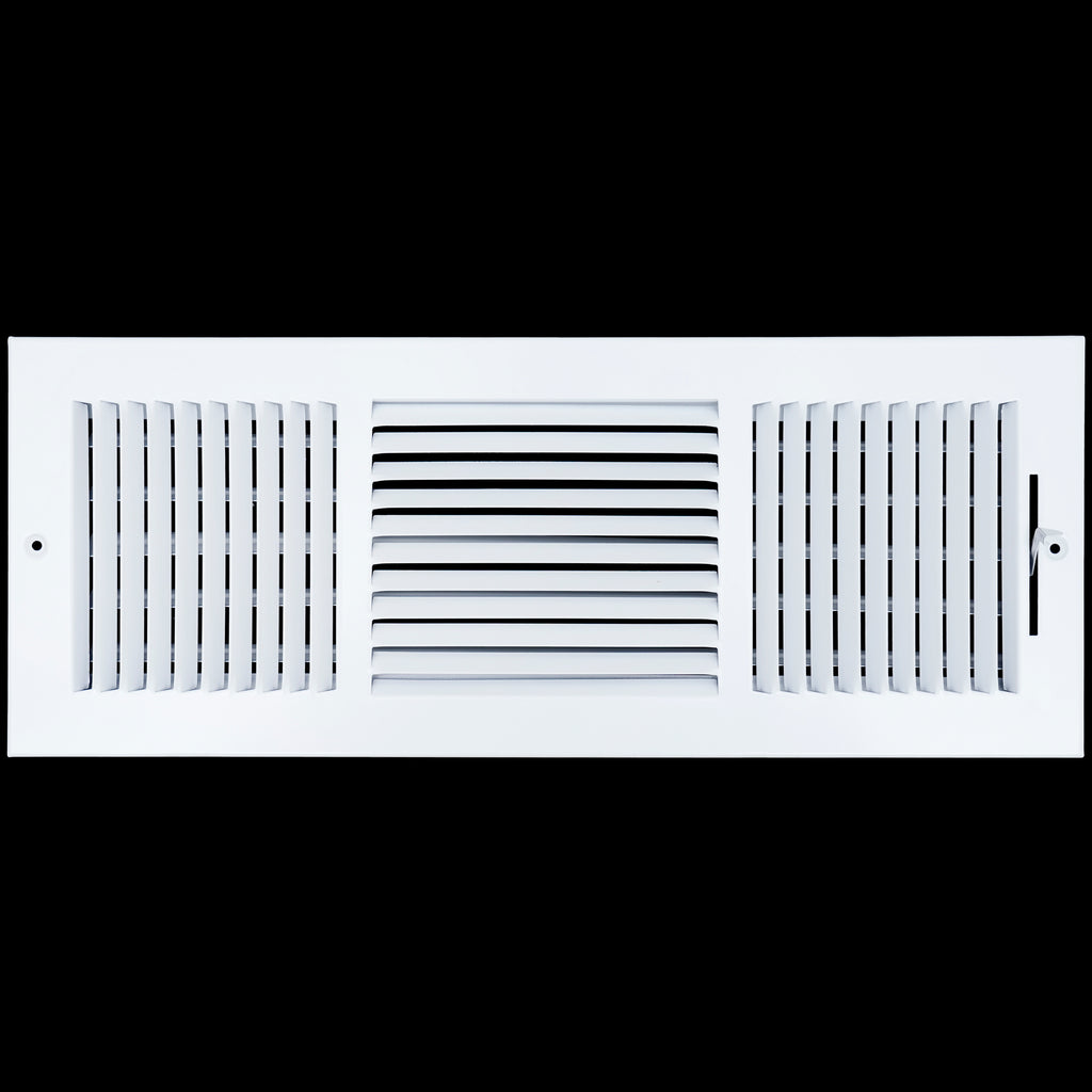 18 X 6 Duct Opening | 3 WAY Steel Air Supply Diffuser for Sidewall and Ceiling