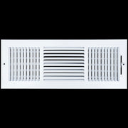 18 x 6-inch White Steel flat stamped supply register, front view