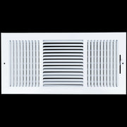 18 x 8-inch White Steel flat stamped supply register, front view