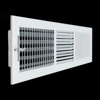 Fits 24x6 Duct Opening 3 WAY Steel Air Supply Diffuser by Handua | Register Vent Cover Grille for Sidewall and Ceiling | White | Outer Dimensions: 24.75" X 7.75"