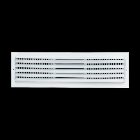 Fits 24x6 Duct Opening 3 WAY Steel Air Supply Diffuser by Handua | Register Vent Cover Grille for Sidewall and Ceiling | White | Outer Dimensions: 24.75" X 7.75"