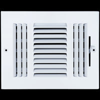 8 X 6 Duct Opening | 3 WAY Steel Air Supply Diffuser for Sidewall and Ceiling