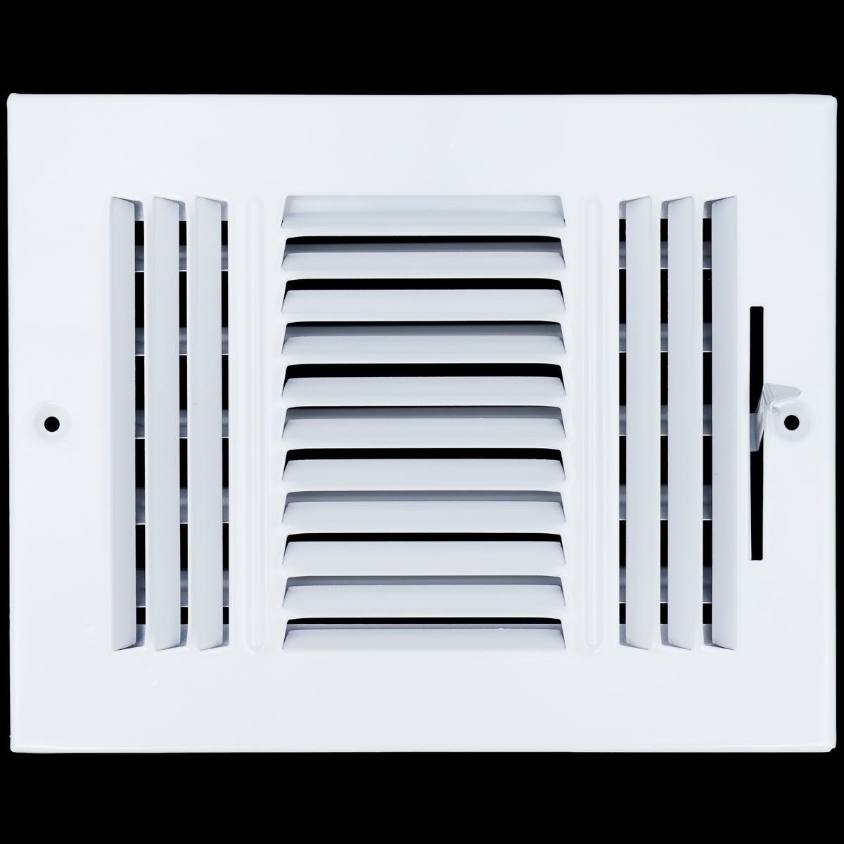 8 X 6 Duct Opening | 3 WAY Steel Air Supply Diffuser for Sidewall and Ceiling