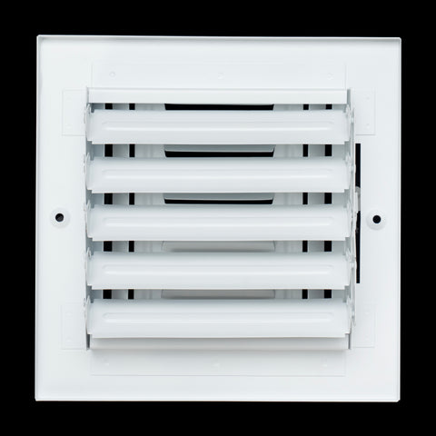 Fits 6x6 Duct Opening 4 WAY Steel Air Supply Diffuser by Handua | Register Vent Cover Grille for Sidewall and Ceiling | White | Outer Dimensions: 7.75" X 7.75"