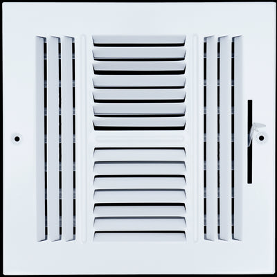 8 X 8 Duct Opening | 4 WAY Steel Air Supply Diffuser for Sidewall and Ceiling