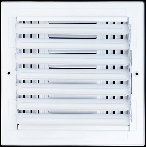 8 X 8 Duct Opening | 4 WAY Steel Air Supply Diffuser for Sidewall and Ceiling