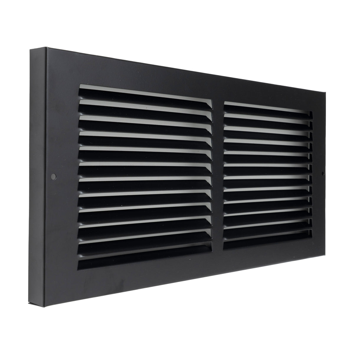 Fits 14x6 Duct Opening | Steel Baseboard Return Air Grille by Handua | Vent Cover Grill | 7/8" Margin Turnback [Depth] to Fit Baseboard | Black | Outer Dimensions: 15.75"W X 7.75 "H
