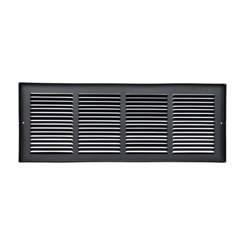 Fits 24x8 Duct Opening | Steel Baseboard Return Air Grille by Handua | Vent Cover Grill | 7/8" Margin Turnback [Depth] to Fit Baseboard | Black | Outer Dimensions: 25.75"W X 9.75 "H