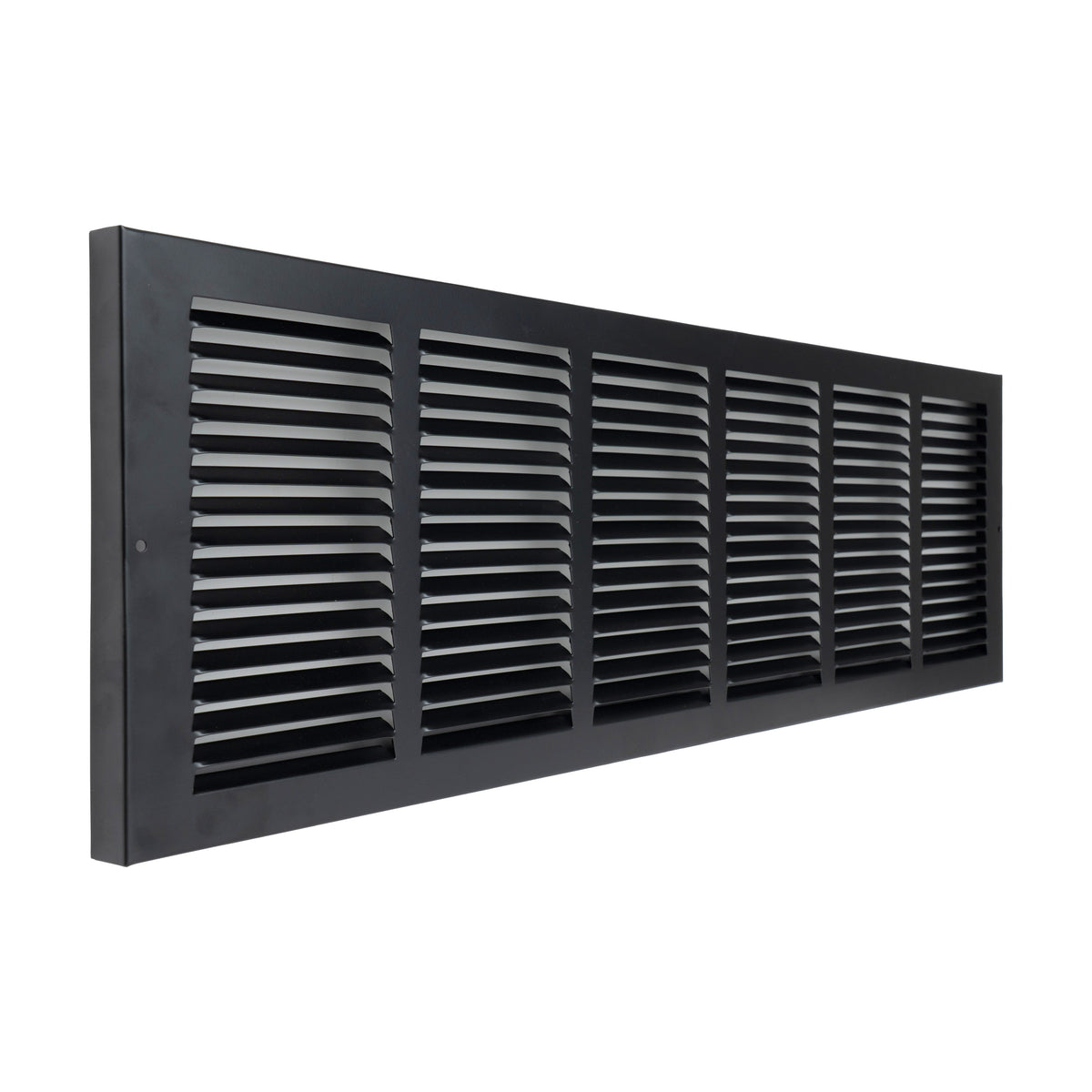 Fits 30x8 Duct Opening | Steel Baseboard Return Air Grille by Handua | Vent Cover Grill | 7/8" Margin Turnback [Depth] to Fit Baseboard | Black | Outer Dimensions: 31.75"W X 9.75 "H