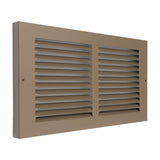 12"x6" Steel Baseboard Return Air Grille | Brown | Outer Dimension: 13-3/4"W X 7-3/4"H