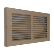 12 x 6-inch Brown Steel baseboard return grille, angled view
