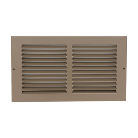 12"x6" Steel Baseboard Return Air Grille | Brown | Outer Dimension: 13-3/4"W X 7-3/4"H