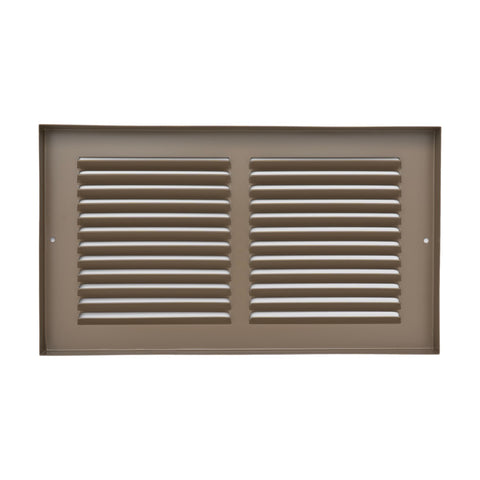 12"x6" Steel Baseboard Return Air Grille | Brown | Outer Dimension: 13-3/4"W X 7-3/4"H