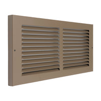 Fits 14x6 Duct Opening | Steel Baseboard Return Air Grille by Handua | Vent Cover Grill | 7/8" Margin Turnback [Depth] to Fit Baseboard | Brown | Outer Dimensions: 15.75"W X 7.75 "H