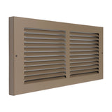 14"x6" Steel Baseboard Return Air Grille | Brown | Outer Dimension: 15-3/4"W X 7-3/4"H