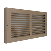 14 x 6-inch Brown Steel baseboard return grille, angled view