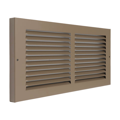 Fits 14x6 Duct Opening | Steel Baseboard Return Air Grille by Handua | Vent Cover Grill | 7/8" Margin Turnback [Depth] to Fit Baseboard | Brown | Outer Dimensions: 15.75"W X 7.75 "H