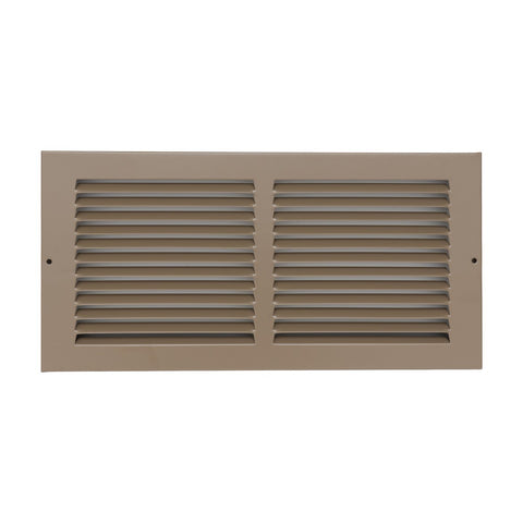14"x6" Steel Baseboard Return Air Grille | Brown | Outer Dimension: 15-3/4"W X 7-3/4"H