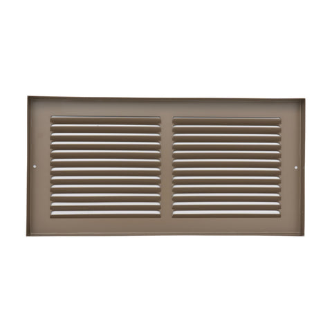 14"x6" Steel Baseboard Return Air Grille | Brown | Outer Dimension: 15-3/4"W X 7-3/4"H